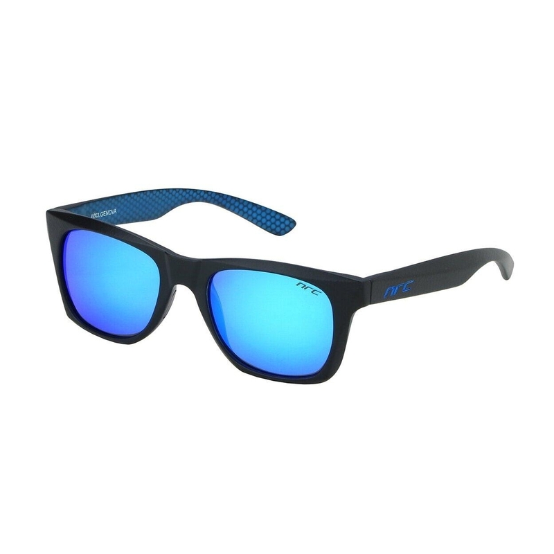 NRC WX3 GENOVA Mirrored Glasses Matt Black and Blue Texture