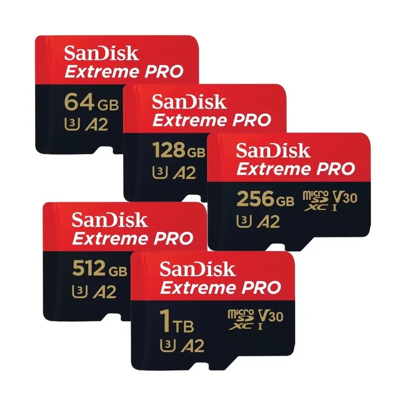 SanDisk 64/128/256/512GB/1TB Extreme Pro microSDXC UHS-I 200MB/s 記憶卡