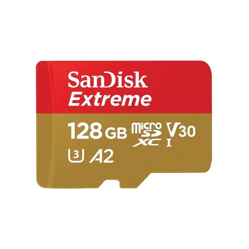SanDisk 128GB Extreme microSDXC UHS-I W:130MB/s R:190MB/s