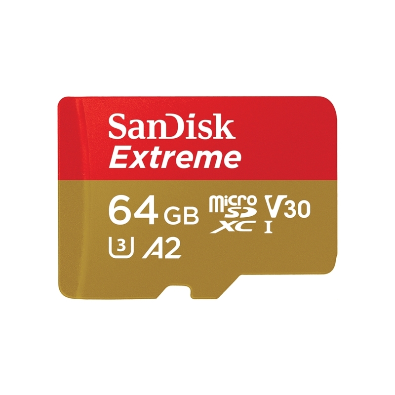 SanDisk 64GB Extreme microSDXC UHS-I W:130MB/s R:190MB/s