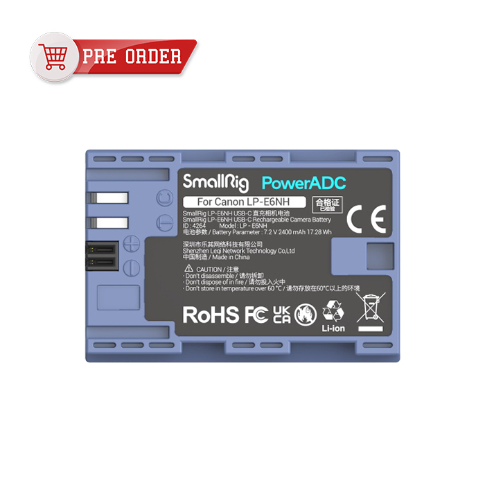 SmallRig LP-E6NH USB-C 直充相機電池 4264 (預售產品)