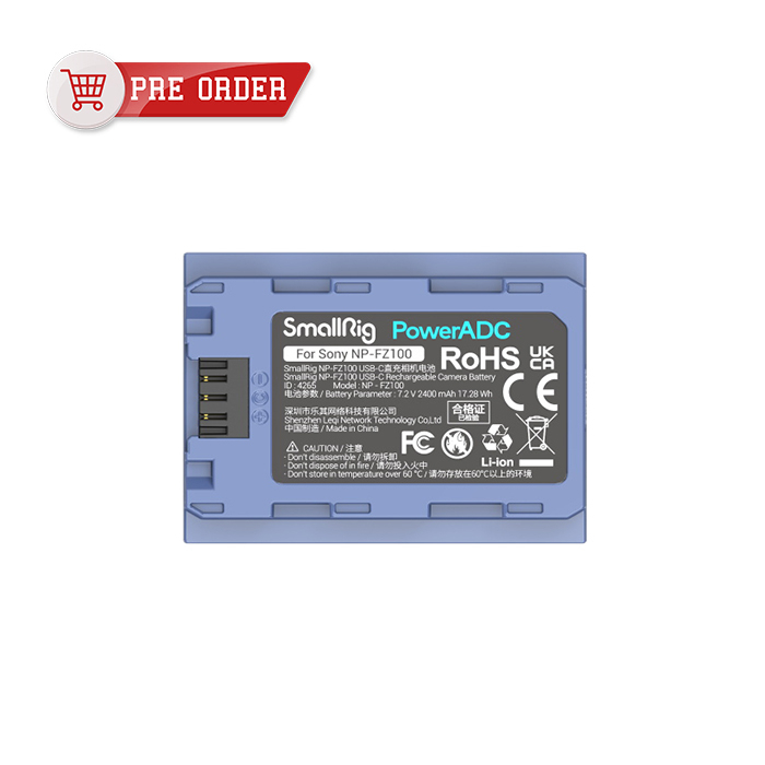 SmallRig NP-FZ100 USB-C 直充相機電池 4265