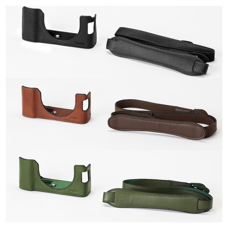 SmallRig Leather Half Case Kit for Fujifilm X100VI Brown/Black/Green 半包皮套