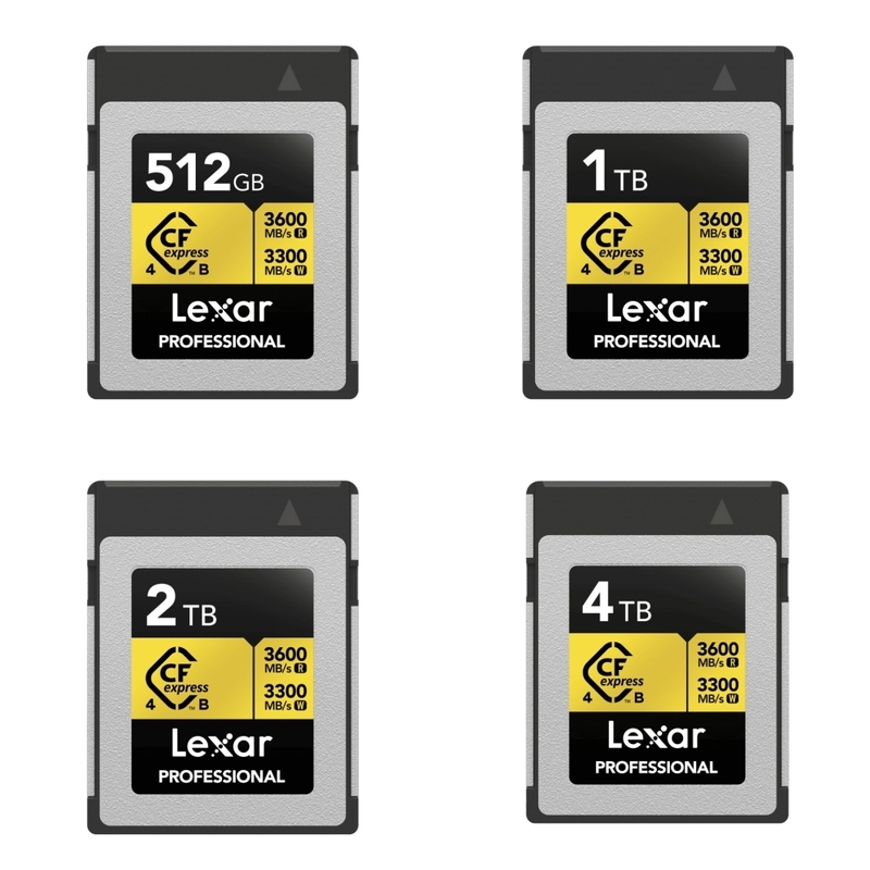 Lexar 512GB/1TB/2TB/4TB Professional GOLD CFexpress 4.0 Type B 香港行貨