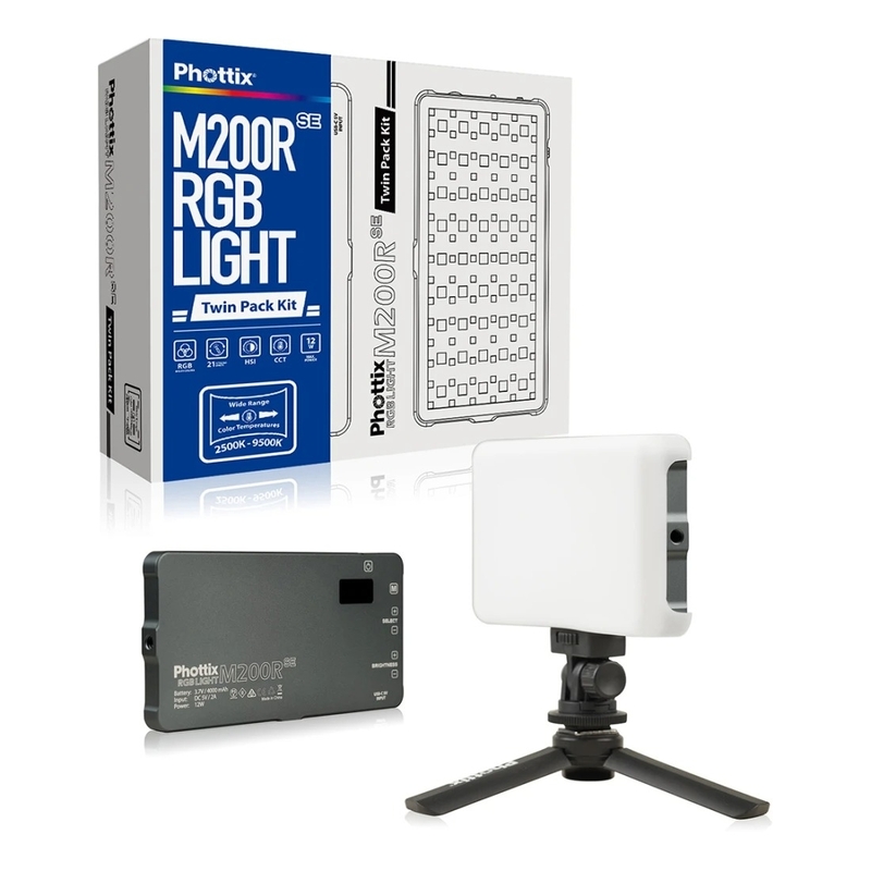 Phottix M200Rse RGB Light Twin Kit 口袋補光雙燈套裝
