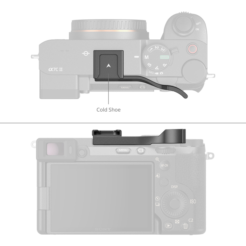 SmallRig Thumb Grip for Sony Alpha 7C II / Alpha 7CR / Alpha 7C (Black) 4820 (Silver) 4818