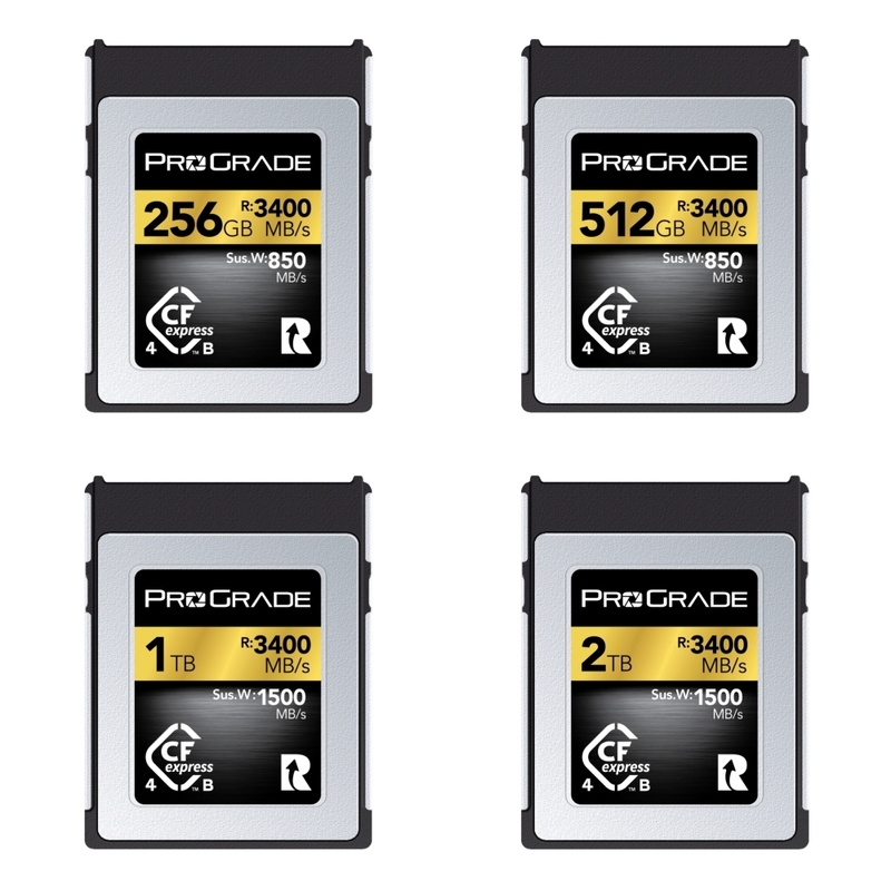 ProGrade Digital 256/512GB/1TB CFexpress Type B 4.0 Gold 記憶卡