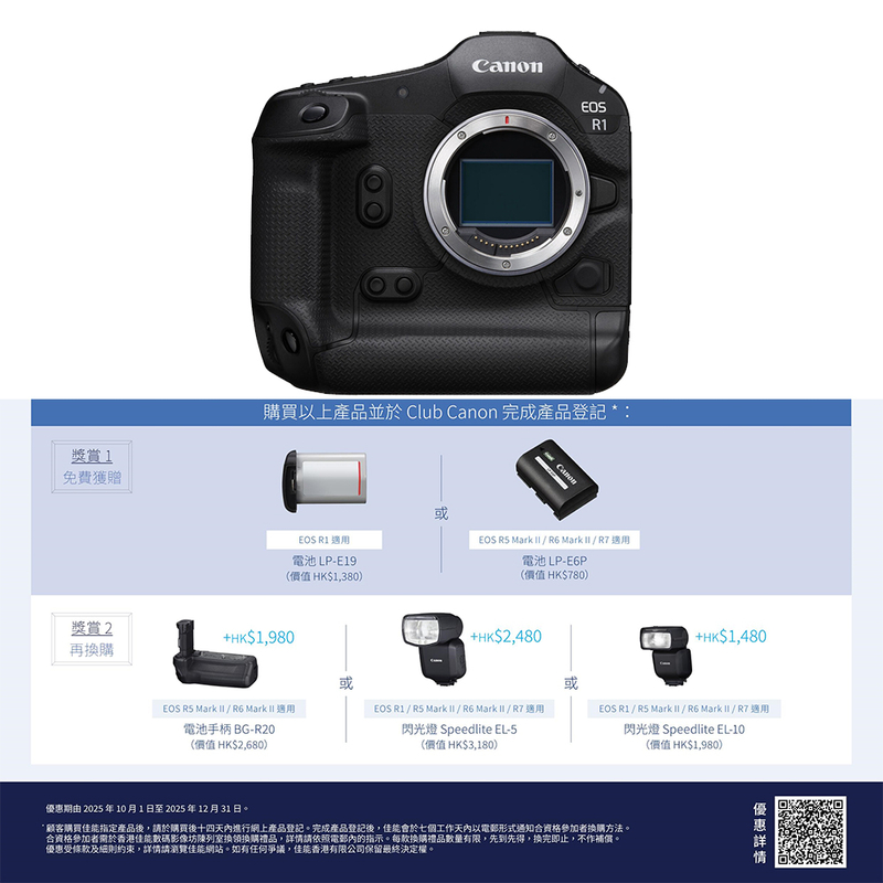 Canon EOS R1 機身 佳能 香港行貨