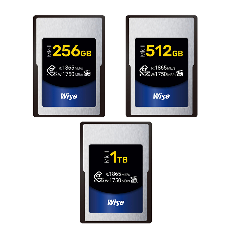 Wise 256GB/512GB/1TB CFexpress 4.0 Type A Mk-II Memory Card