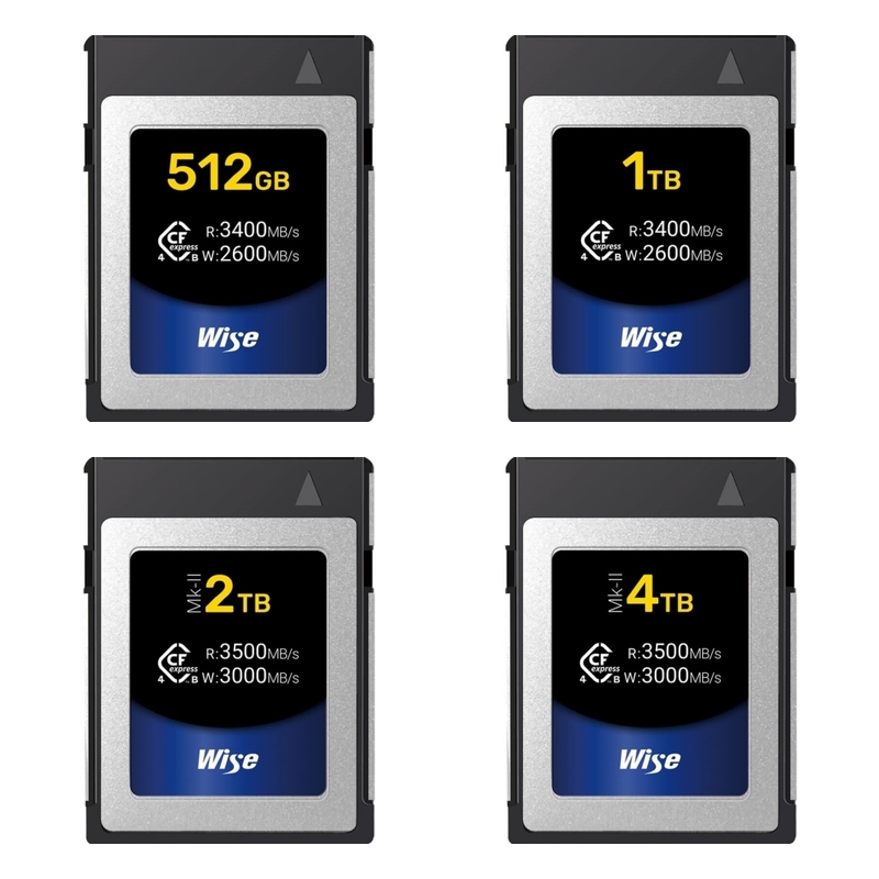Wise 512GB/1TB/2TB/4TB CFexpress 4.0 Type B Memory Card