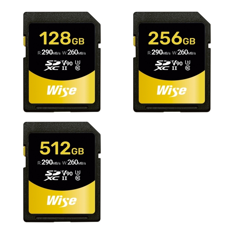 Wise 128GB/256GB/512GB V90 UHS-II SDXC Memory Card