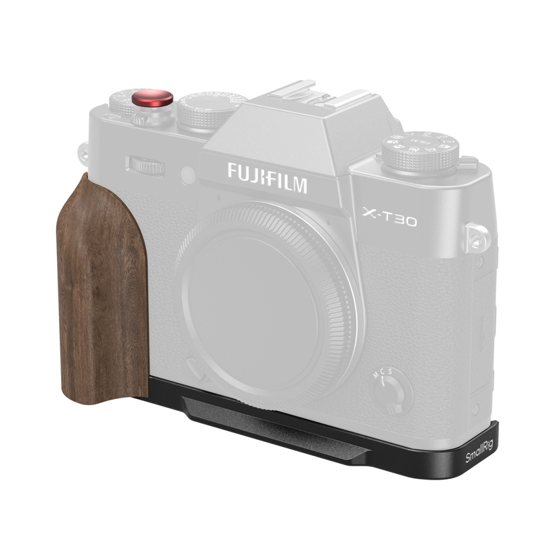 SmallRig L-Shaped Mount Plate with Wooden Handle for FUJIFILM X-T30 / X-T30 II / X-T30 III