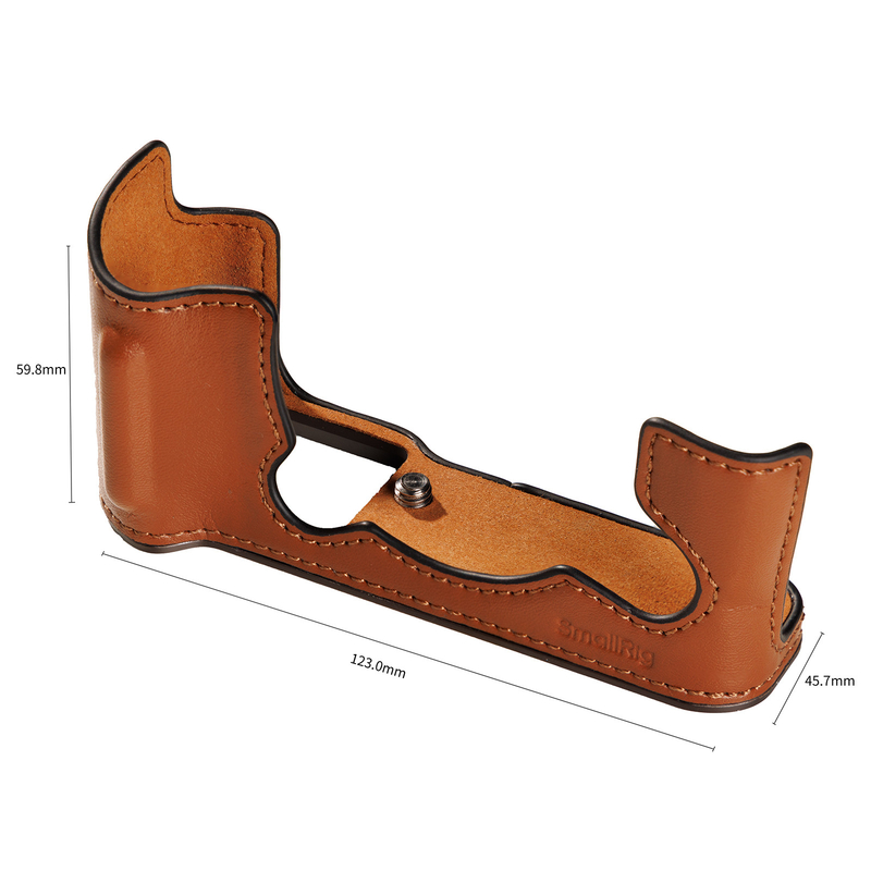 SmallRig Leather Half Case Kit for FUJIFILM X-T30 / X-T30 II / X-T30 III (Black/Brown)