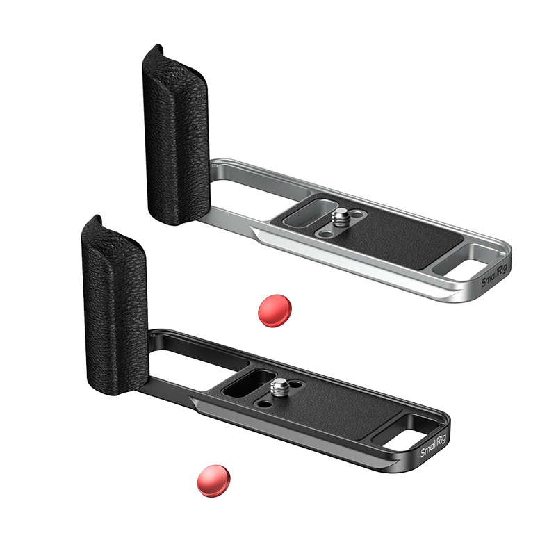 SmallRig L-Shaped Mount Plate with Silicone Handle for FUJIFILM X-E5 (Black 5448/Silver 5447)