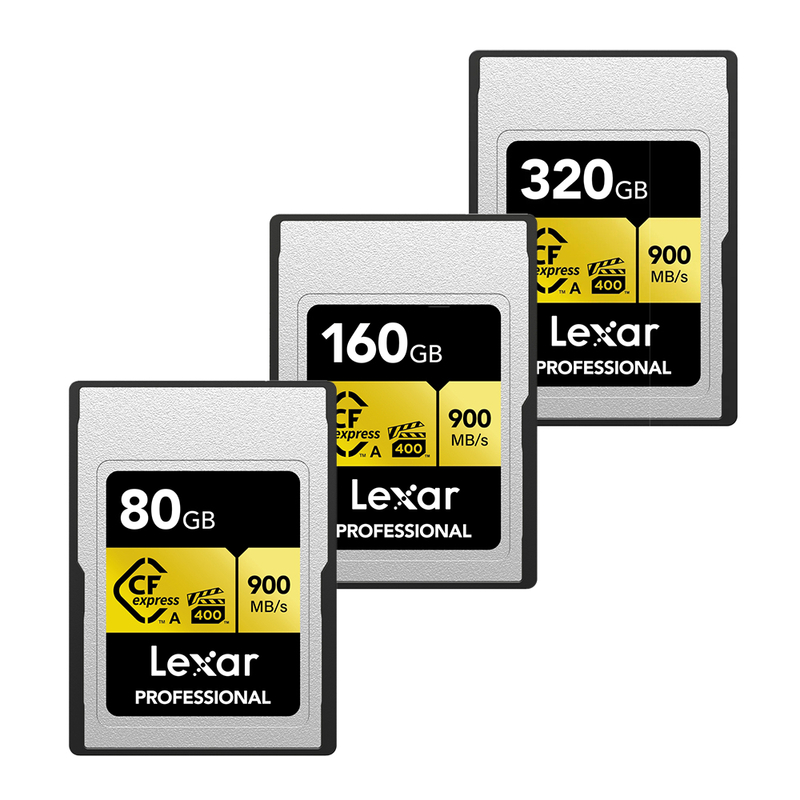 Lexar 80GB/160GB/320GB Professional CFexpress Type A 記憶卡 GOLD 系列 香港行貨