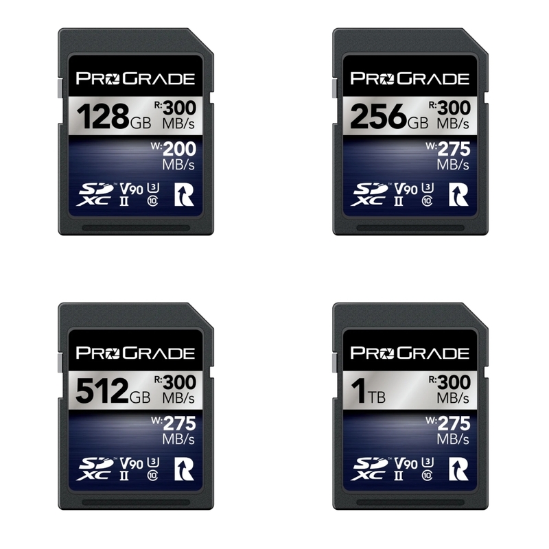 ProGrade Digital 128GB/256GB/512GB/1TB SDXC UHS-II V90 300R Iridium 記憶卡