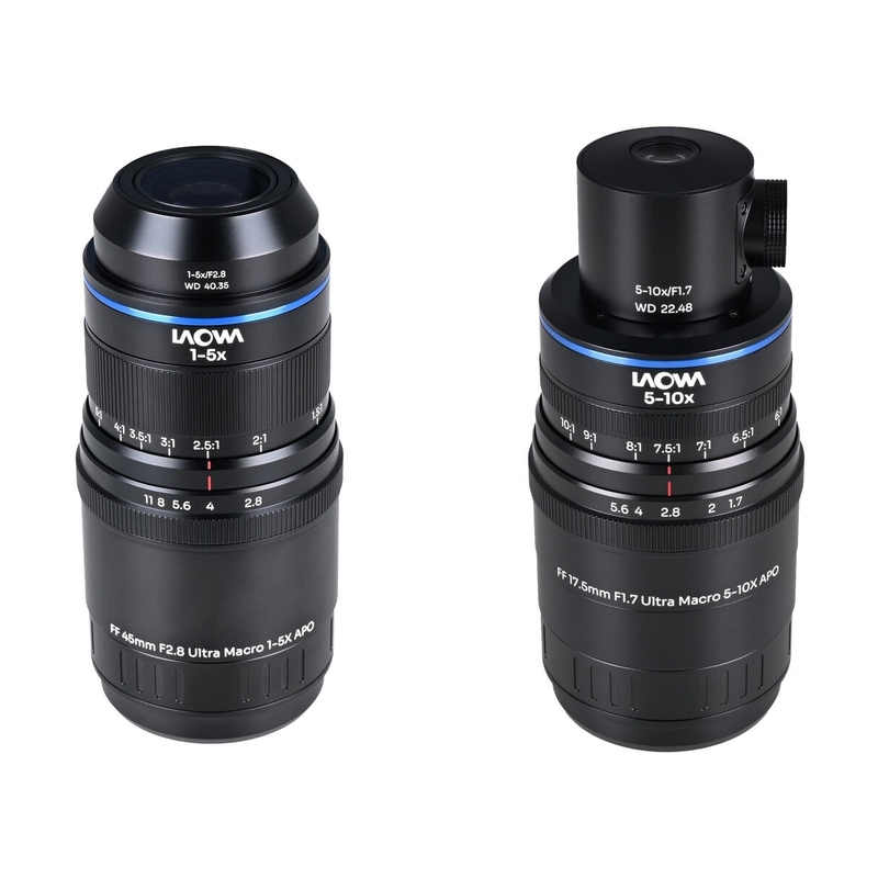 Laowa Aksen 45mm f/2.8 1-5X & 17.5mm f/1.7 5-10X Ultra Macro APO 超微距APO鏡頭 老蛙 香港行貨