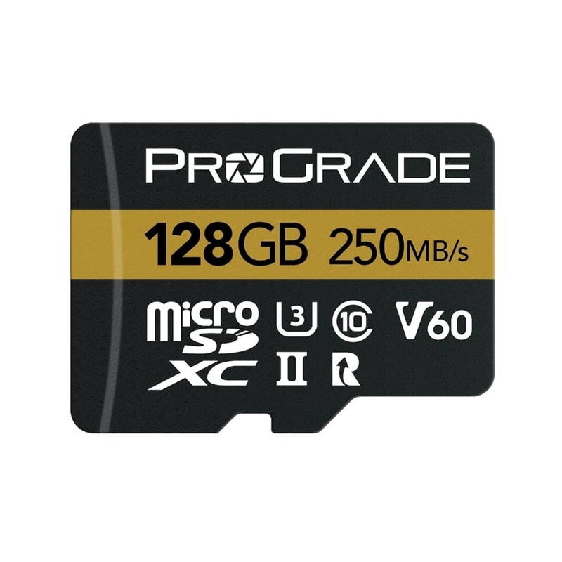 ProGrade Digital 128GB microSDXC UHS-II 記憶卡 V60 with SD Adapter