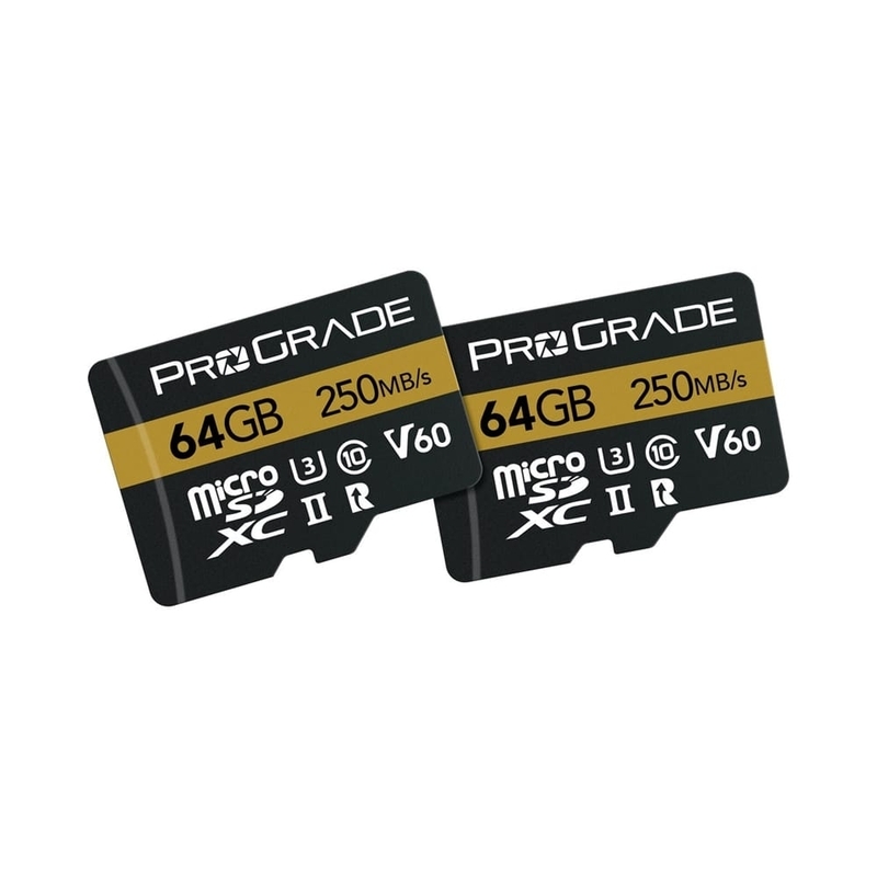 ProGrade Digital 64GB UHS-II microSDXC V60 with SD Adapter