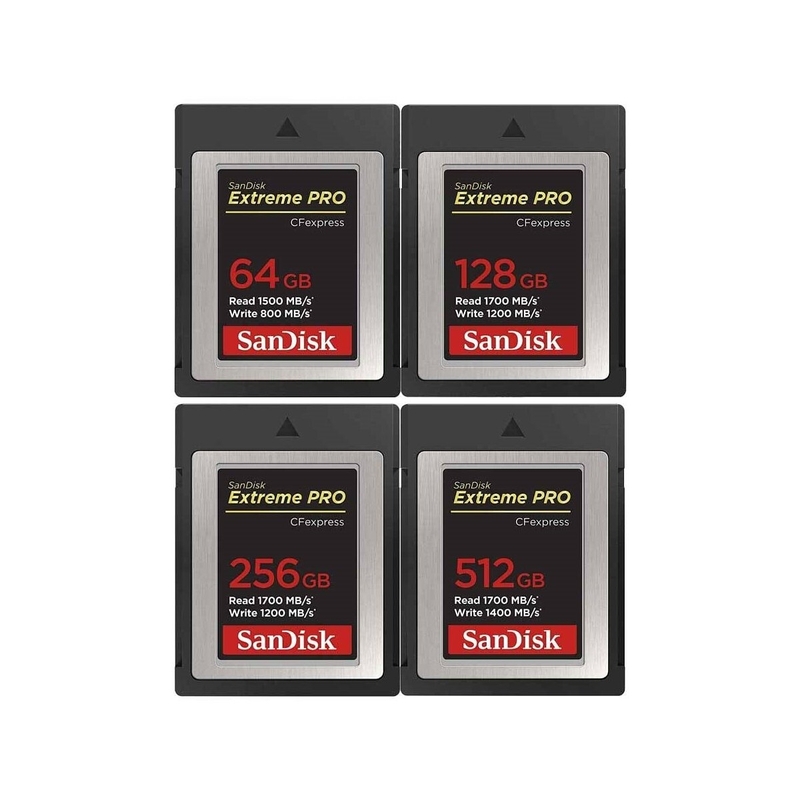 SanDisk 128/256/512GB Extreme PRO CFexpress Card Type B (1700mb/s) 閃迪 香港行貨