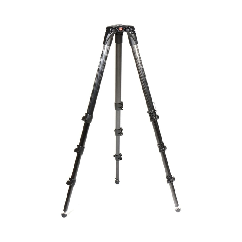 Manfrotto 536 碳纖維 4 節攝錄三腳架 (75/100mm球碗) 曼富圖