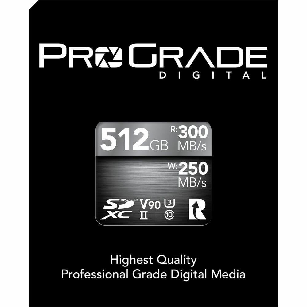 ProGrade Digital 512GB UHS-II SDXC V90 Memory Card 300R